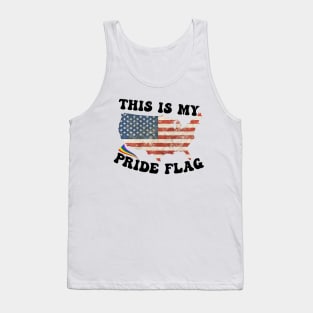 United in Pride and Patriotism: This Is My Pride Flag for 4th of July Tank Top